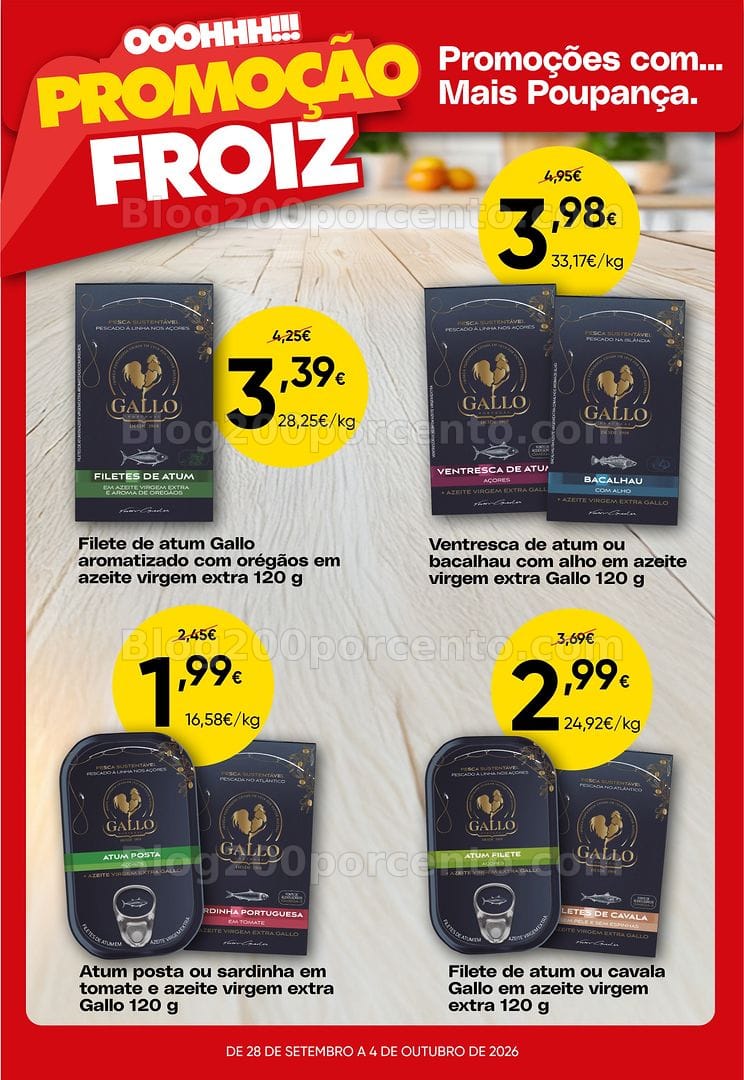 Antevisão Folheto FROIZ Promoções de 28 setembro a 4 outubro