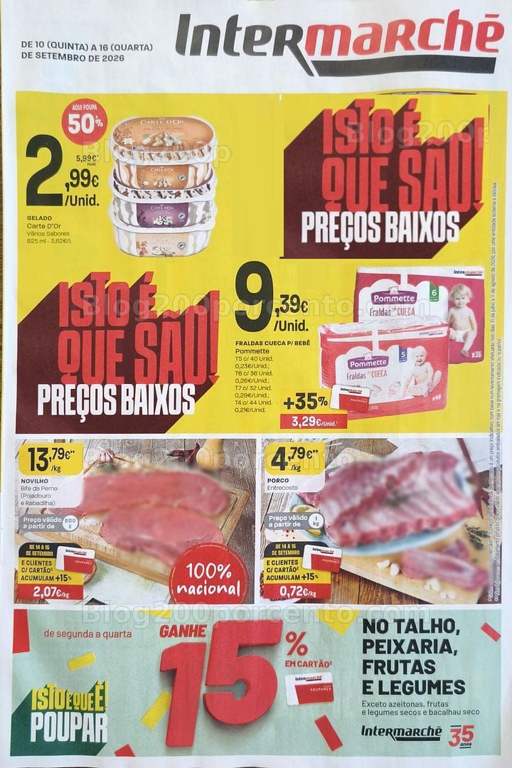 Antevisão Folheto INTERMARCHÉ Promoções de 10 a 16 setembro
