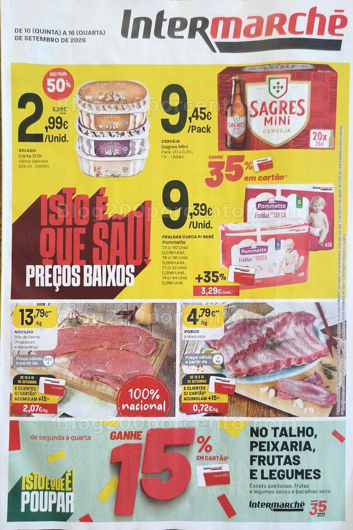 Antevisão Folheto INTERMARCHÉ Promoções de 10 a 16 setembro