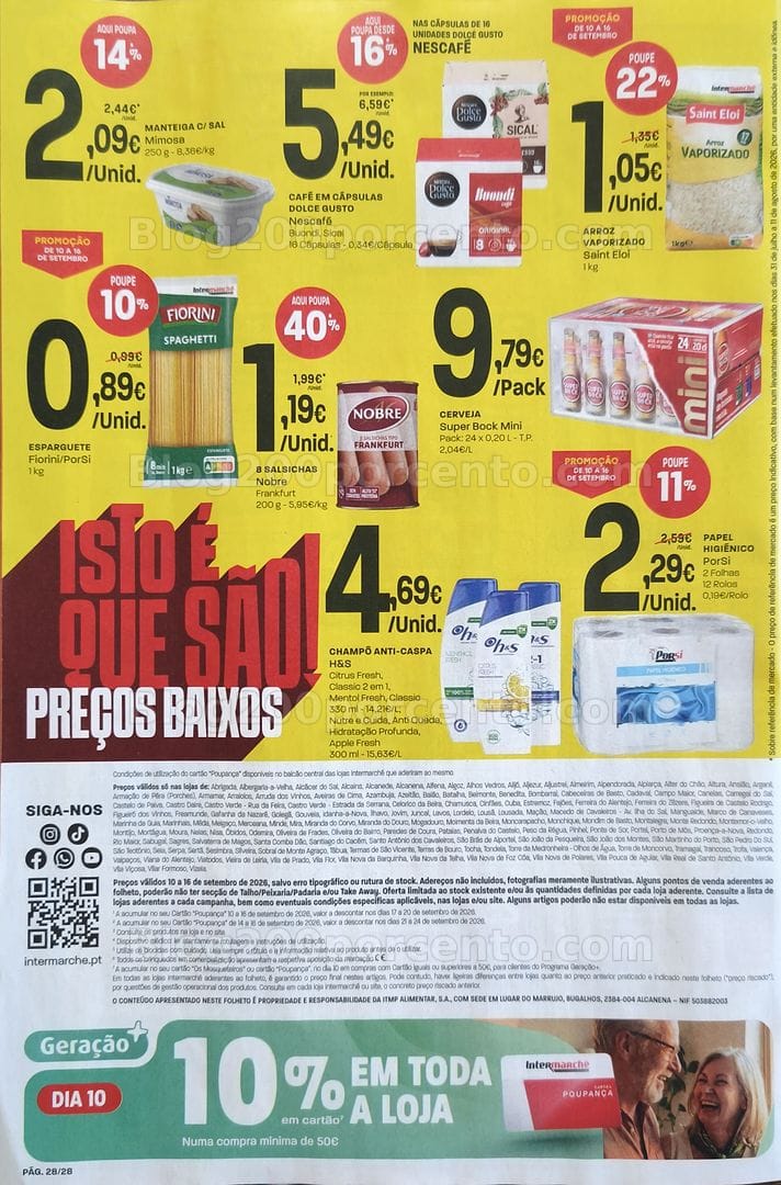 Antevisão Folheto INTERMARCHÉ Promoções de 10 a 16 setembro