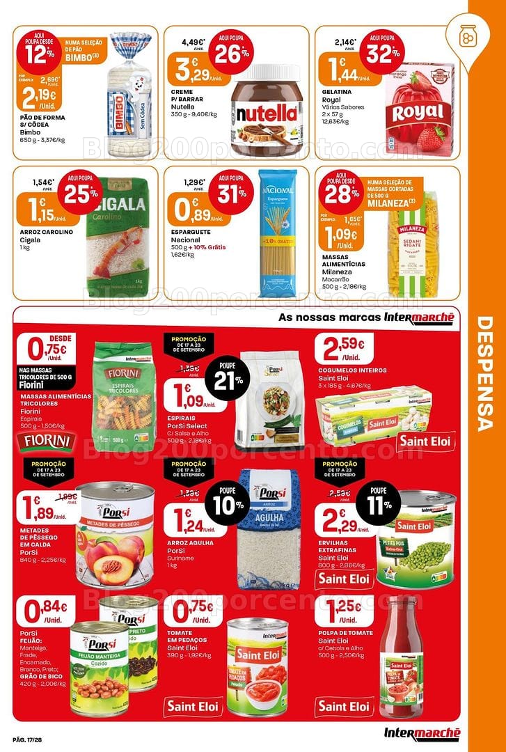 Antevisão Folheto INTERMARCHÉ Contact Promoções de 17 a 23 setembro