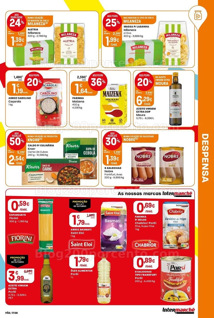 Antevisão Folheto INTERMARCHÉ Contact Promoções de 1 a 7 outubro