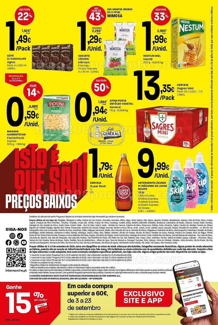 Antevisão Folheto INTERMARCHÉ Contact Promoções de 3 a 9 setembro