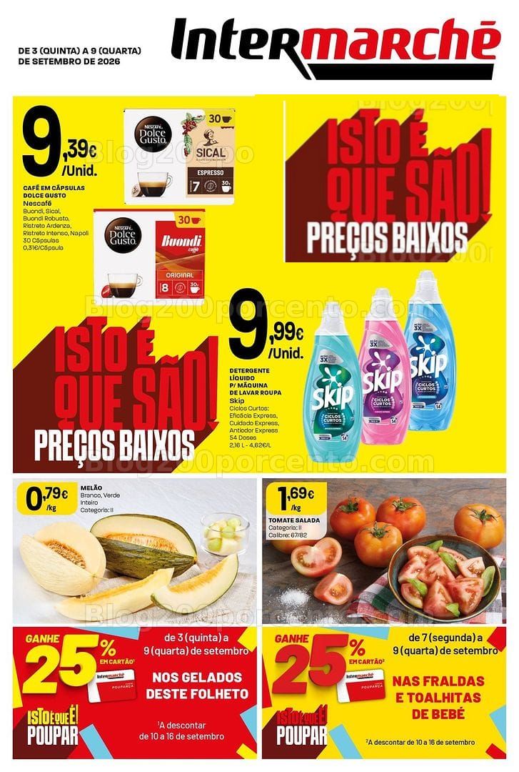 Antevisão Folheto INTERMARCHÉ Lojas Mini Promoções de 3 a 9 setembro