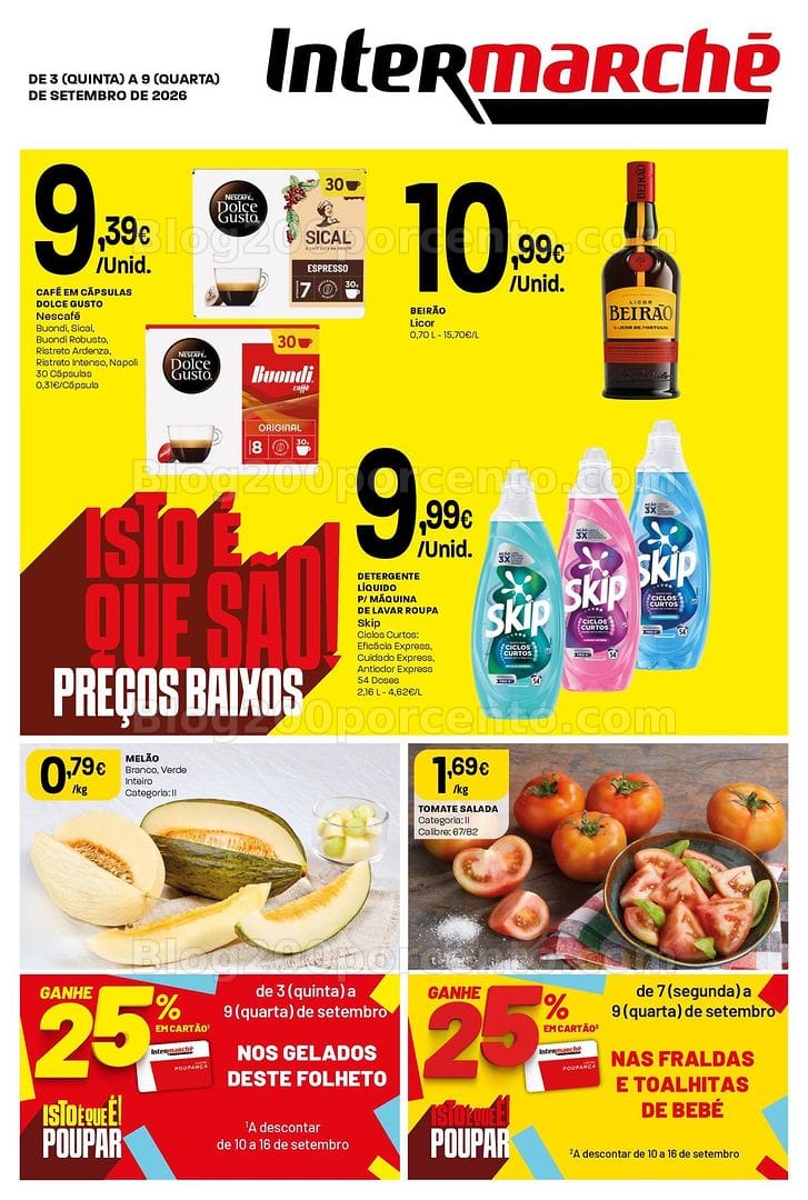 Antevisão Folheto INTERMARCHÉ Lojas Mini Promoções de 3 a 9 setembro