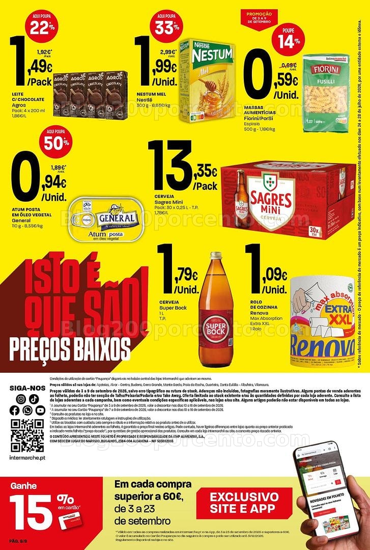 Antevisão Folheto INTERMARCHÉ Lojas Mini Promoções de 3 a 9 setembro