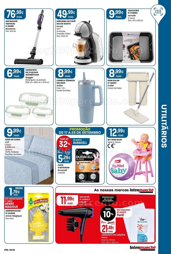 Antevisão Folheto INTERMARCHÉ Bazar Super Promoções de 17 a 23 setembro