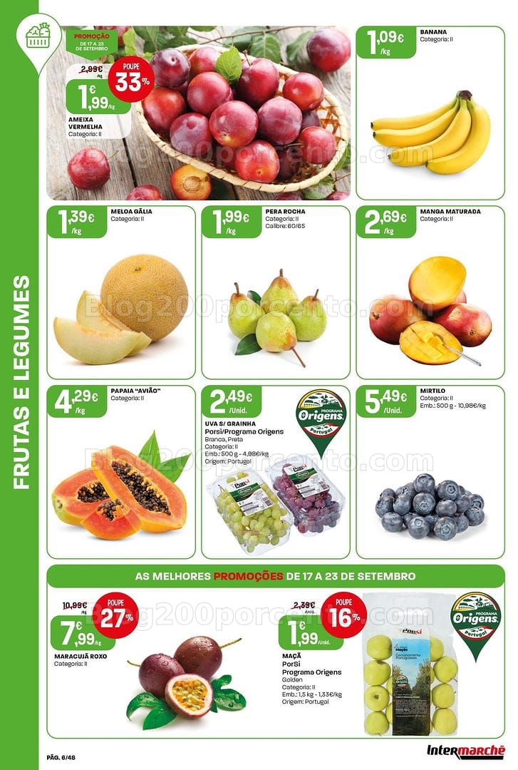 Antevisão Folheto INTERMARCHÉ Frescos Promoções de 17 a 23 setembro