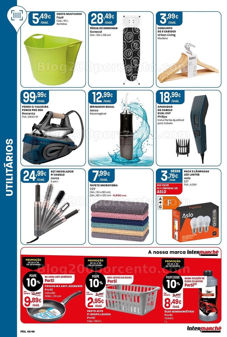 Antevisão Folheto INTERMARCHÉ Bazar Super Promoções de 24 a 30 setembro
