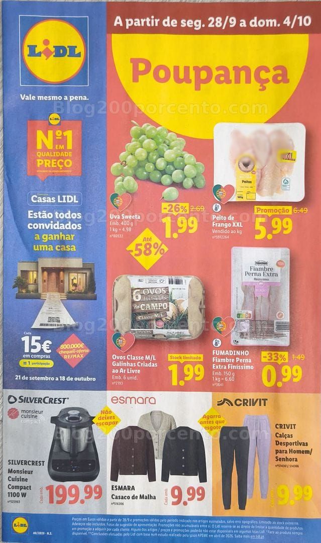 Antevisão Folheto LIDL Promoções de 28 setembro a 4 outubro