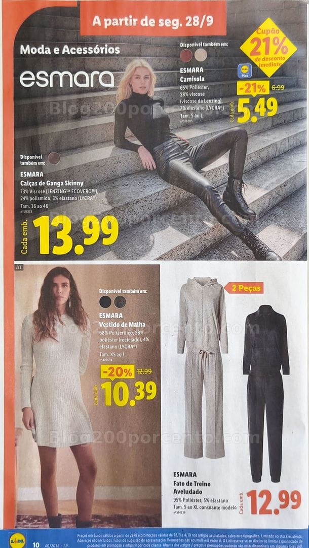 Antevisão Folheto LIDL Bazar Promoções de 28 setembro a 8 outubro