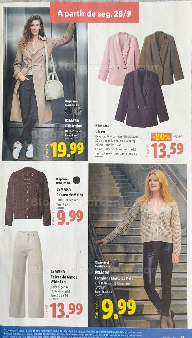 Antevisão Folheto LIDL Bazar Promoções de 28 setembro a 8 outubro