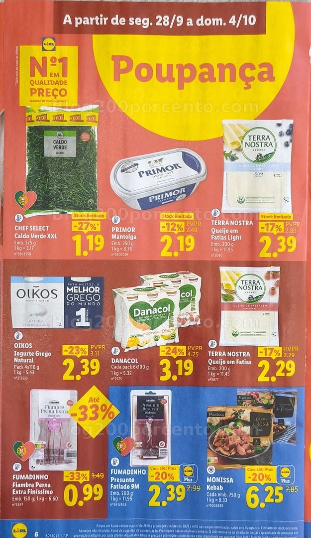 Antevisão Folheto LIDL Promoções de 28 setembro a 4 outubro