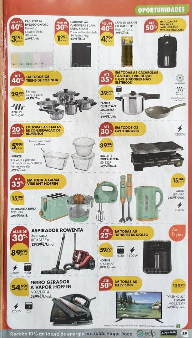 Antevisão Folheto PINGO DOCE Bazar Oportunidades Promoções de 15 a 21 setembro