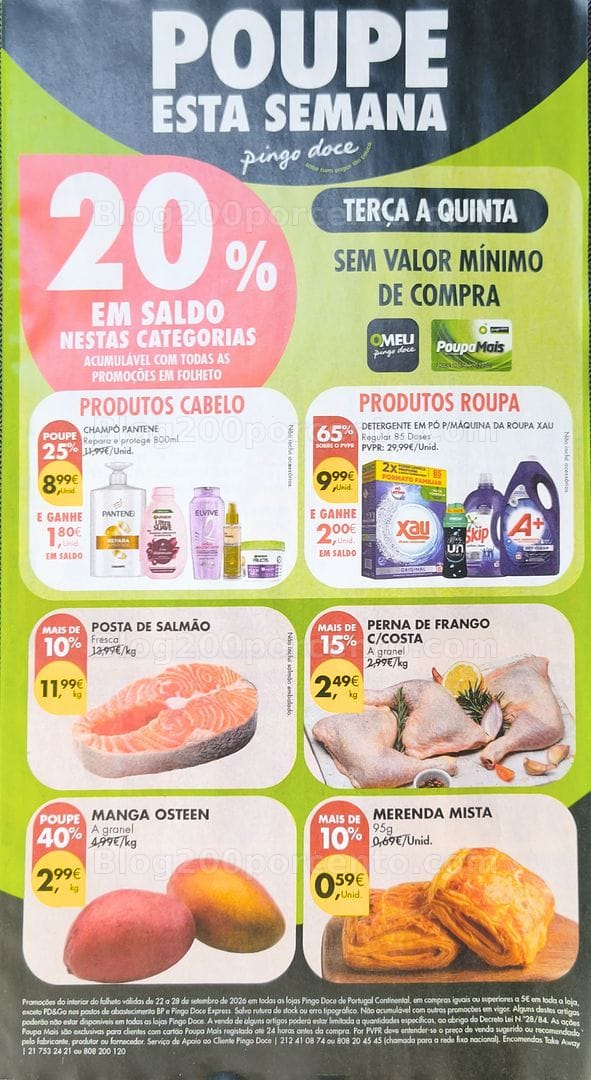 Antevisão Folheto PINGO DOCE Promoções de 22 a 28 setembro