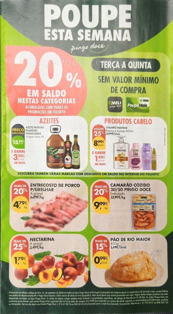 Antevisão Folheto PINGO DOCE Promoções de 8 a 14 setembro