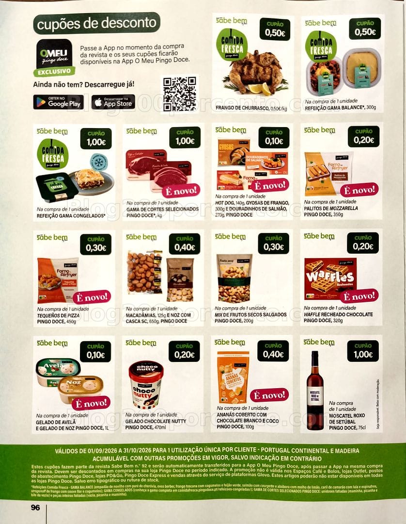 Antevisão Revista PINGO DOCE Sabe Bem setembro - outubro e os seus vales de desconto!