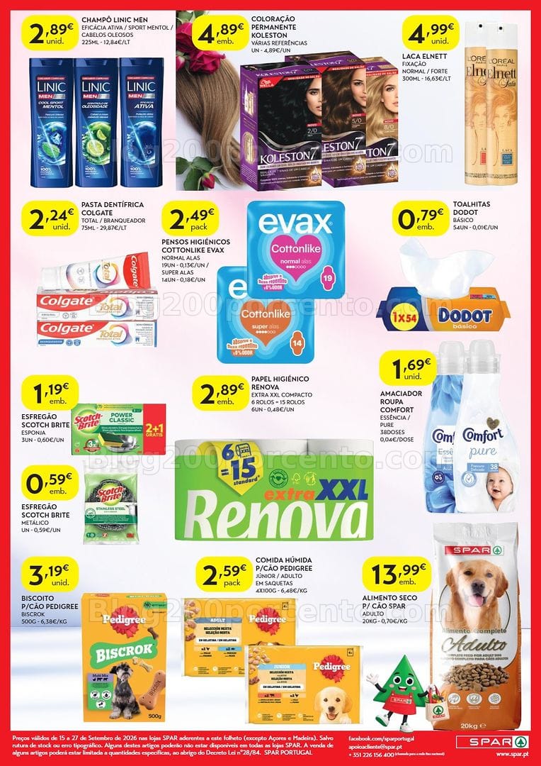 Antevisão Folheto SPAR Promoções de 15 a 27 setembro