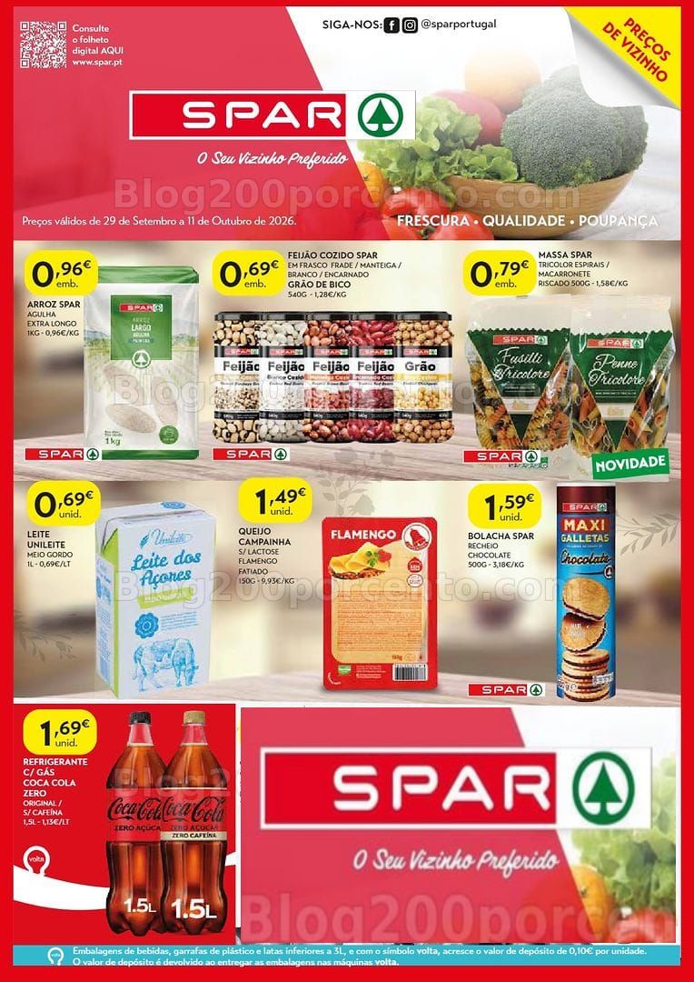 Antevisão Folheto SPAR Promoções de 29 setembro a 11 outubro