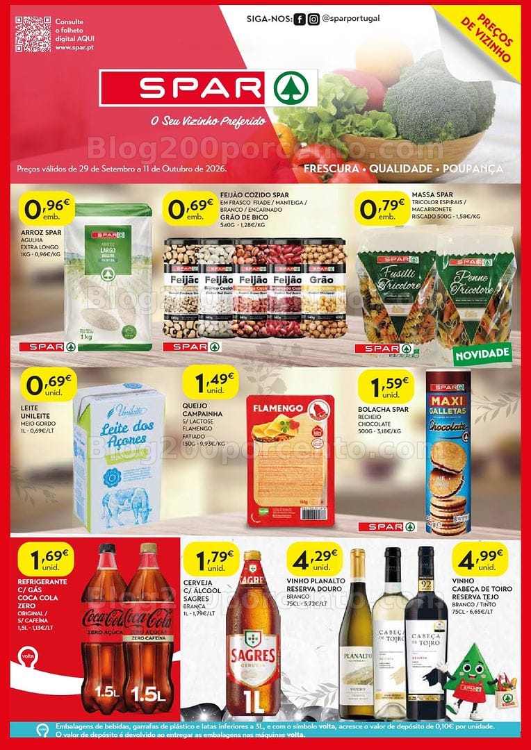 Antevisão Folheto SPAR Promoções de 29 setembro a 11 outubro