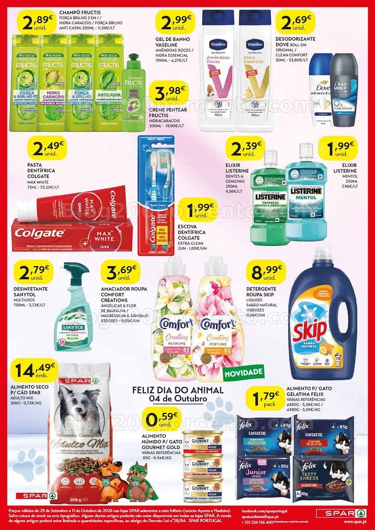 Antevisão Folheto SPAR Promoções de 29 setembro a 11 outubro