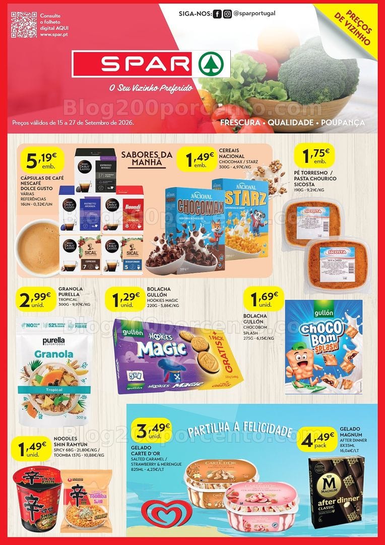 Antevisão Folheto SPAR Açores Promoções de 15 a 27 setembro
