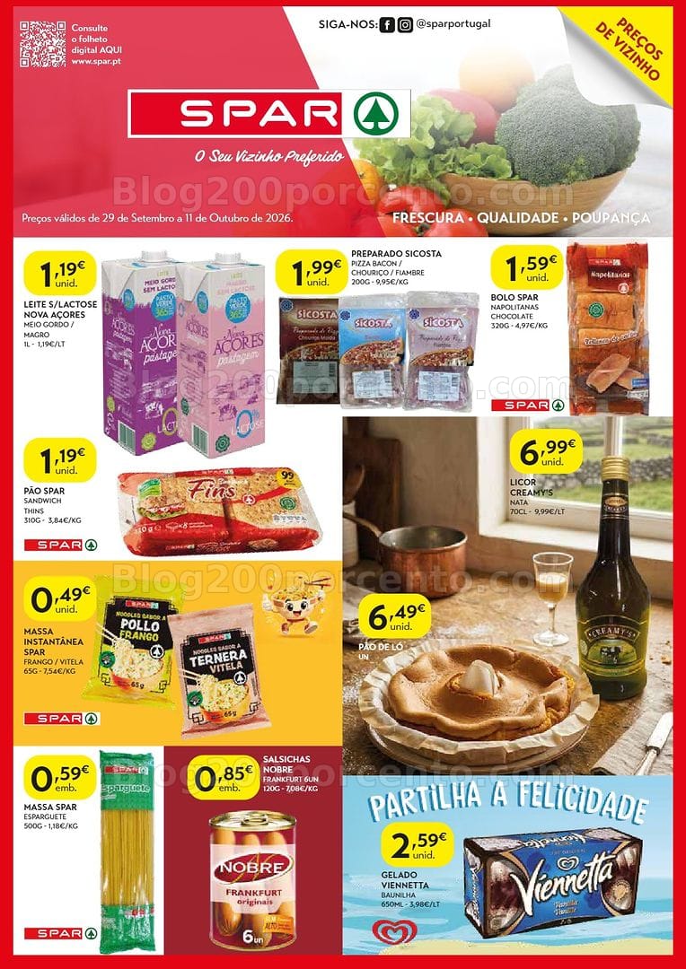 Antevisão Folheto SPAR Açores Promoções de 29 setembro a 11 outubro