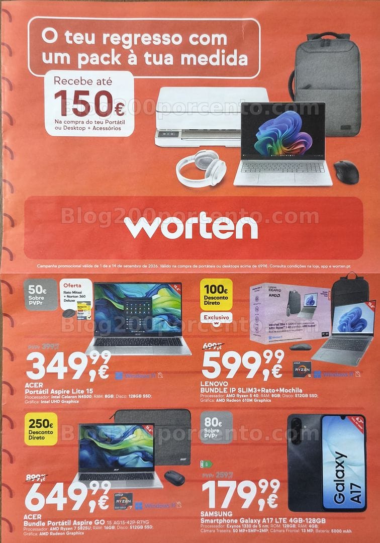 Antevisão Folheto WORTEN Promoções de 1 a 14 setembro