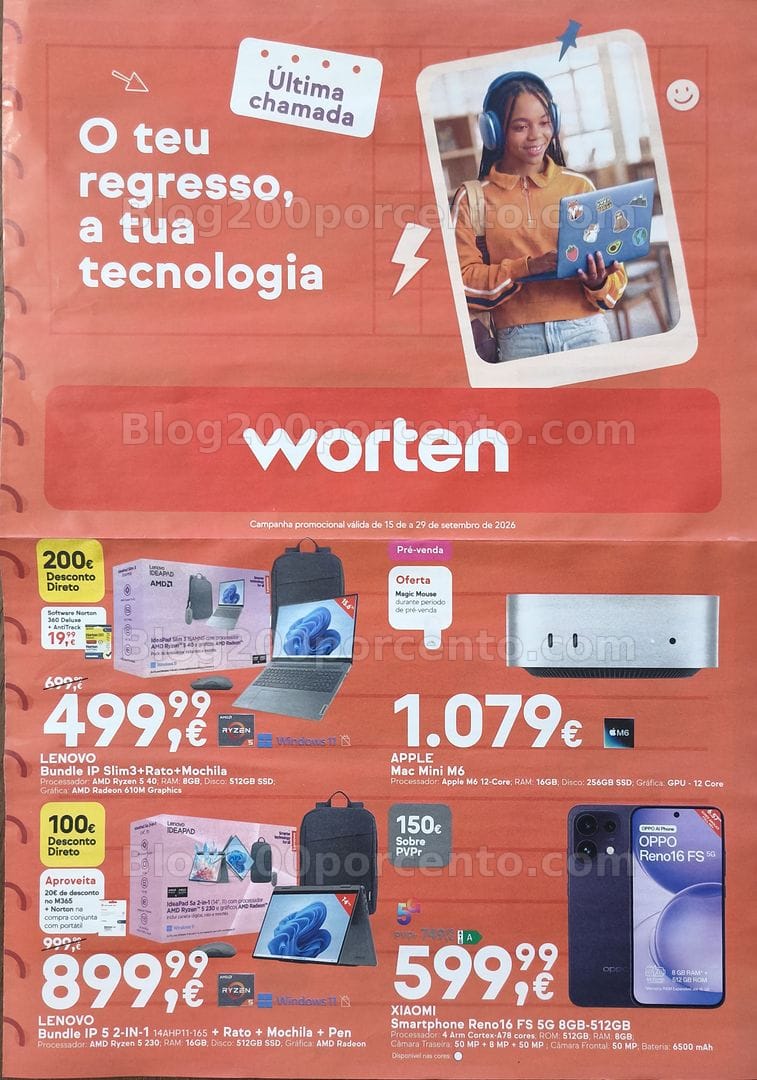 Antevisão Folheto WORTEN Última Chamada Promoções de 15 a 29 setembro