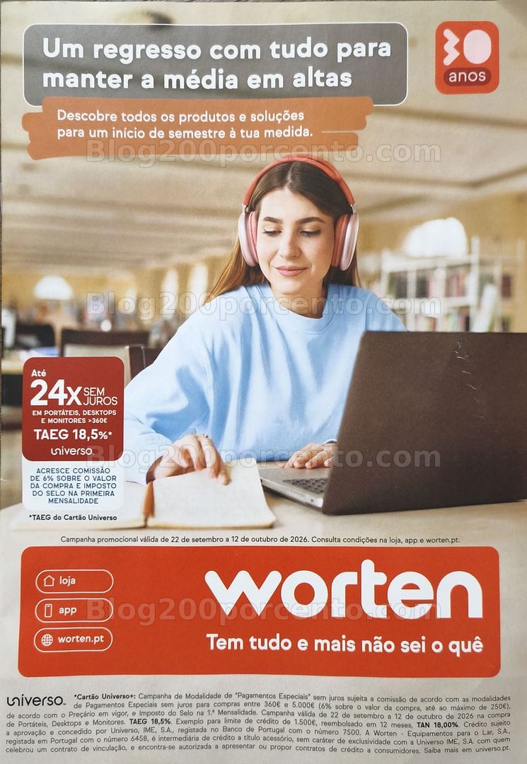 Antevisão Folheto WORTEN Promoções de 22 setembro a 12 outubro