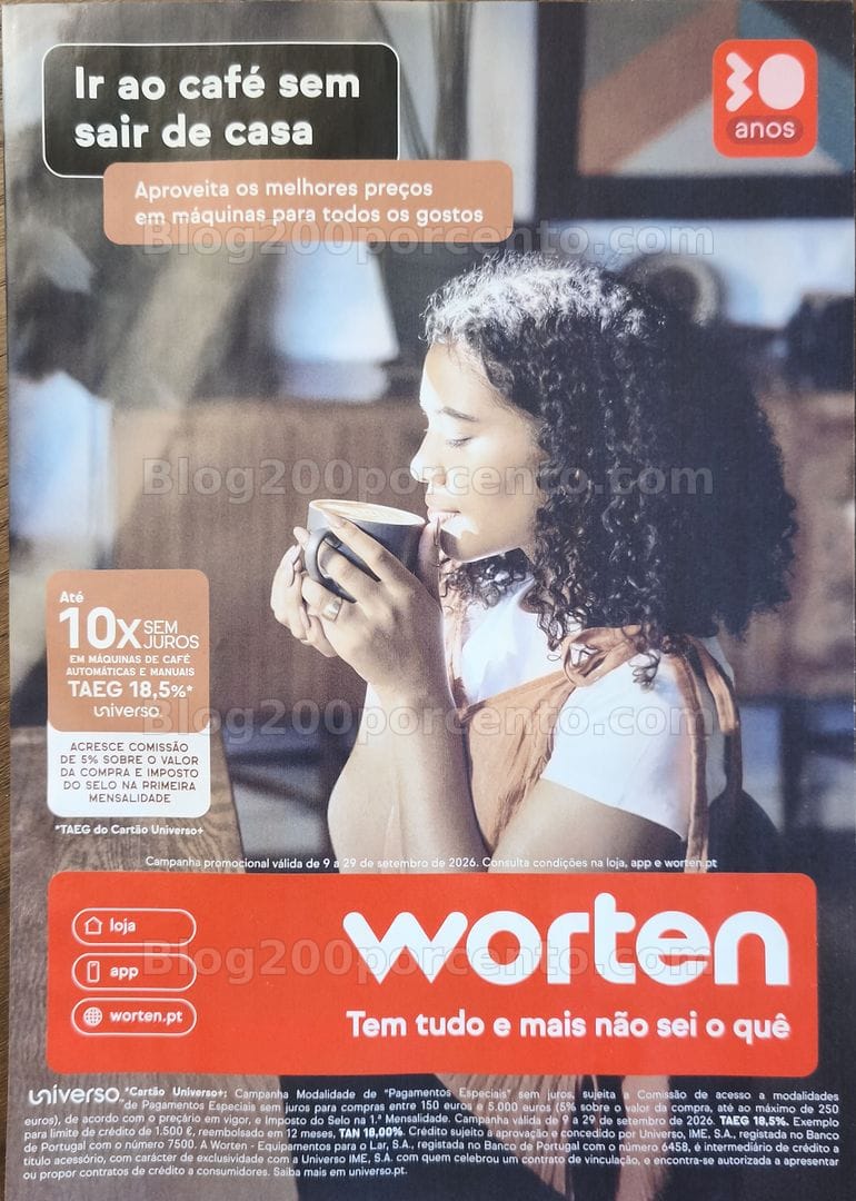 Antevisão Folheto WORTEN Especial Café Promoções até 29 setembro