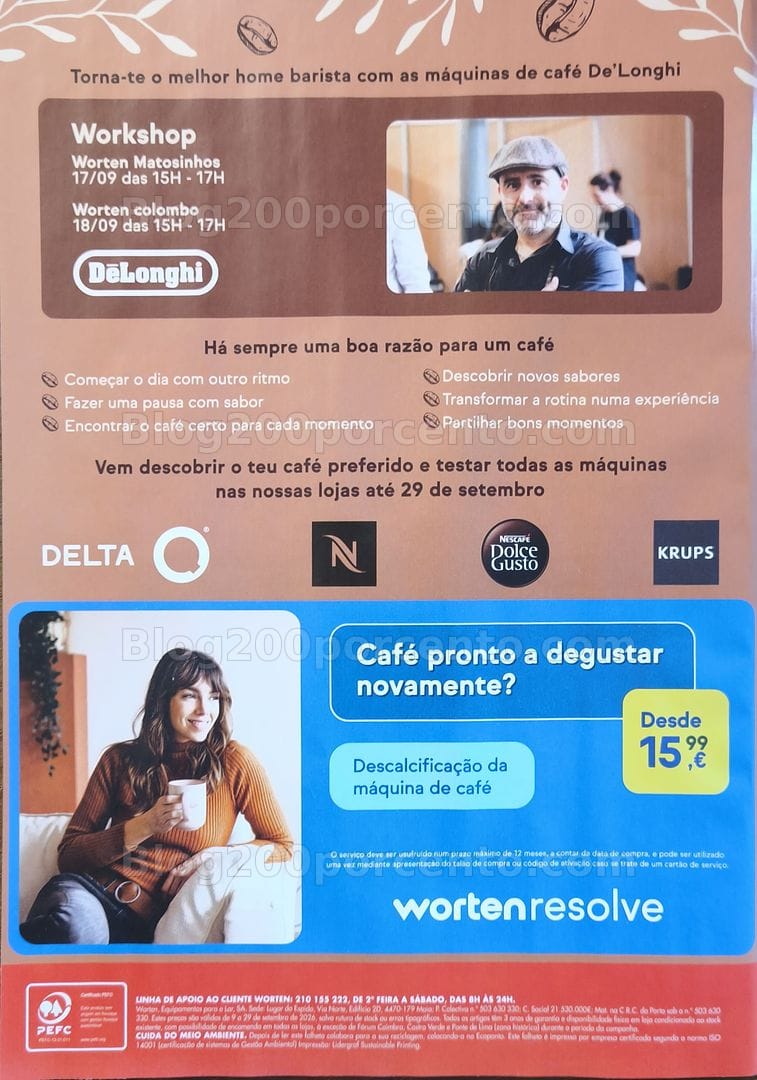 Antevisão Folheto WORTEN Especial Café Promoções até 29 setembro