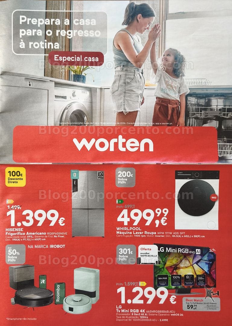 Antevisão Folheto WORTEN Especial Regresso a Casa Promoções de 1 a 14 setembro