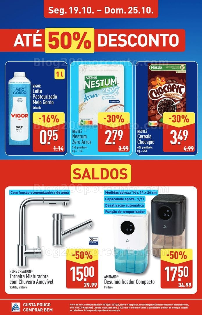 Antevisão Folheto ALDI Aberturas Mangualde Promoções de 19 a 25 outubro