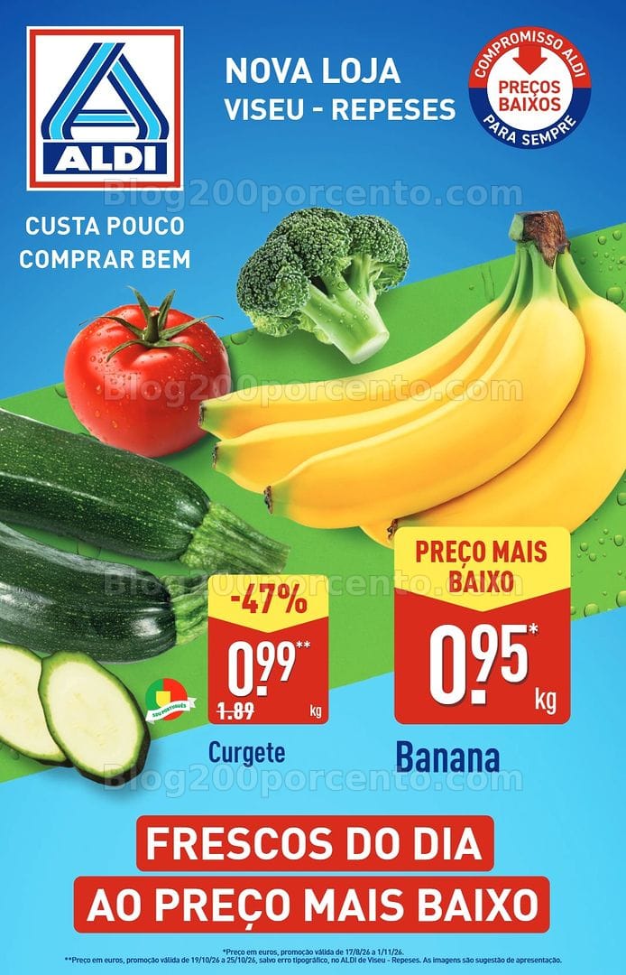 Antevisão Folheto ALDI Aberturas Viseu - Repeses Promoções de 19 a 25 outubro