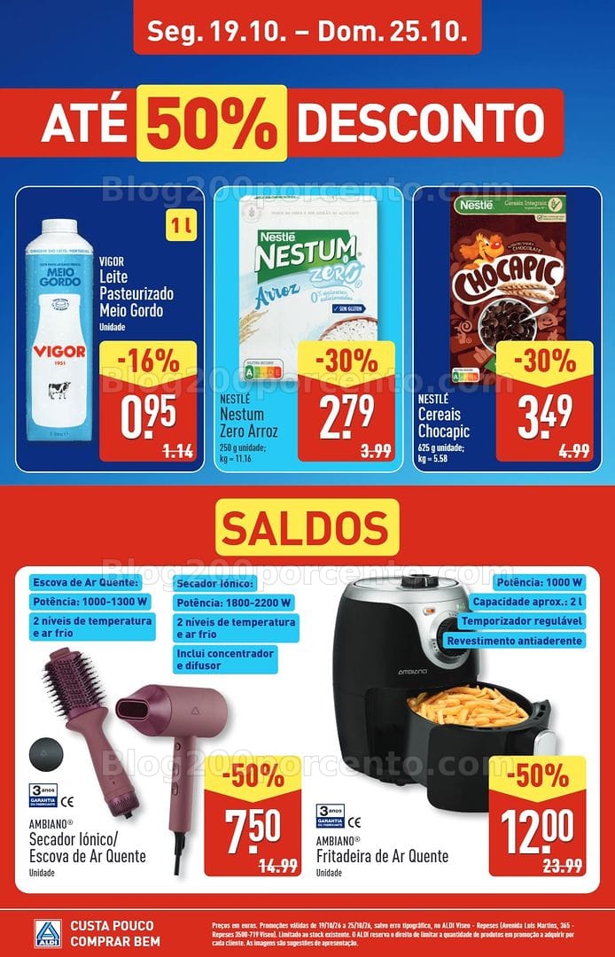 Antevisão Folheto ALDI Aberturas Viseu - Repeses Promoções de 19 a 25 outubro