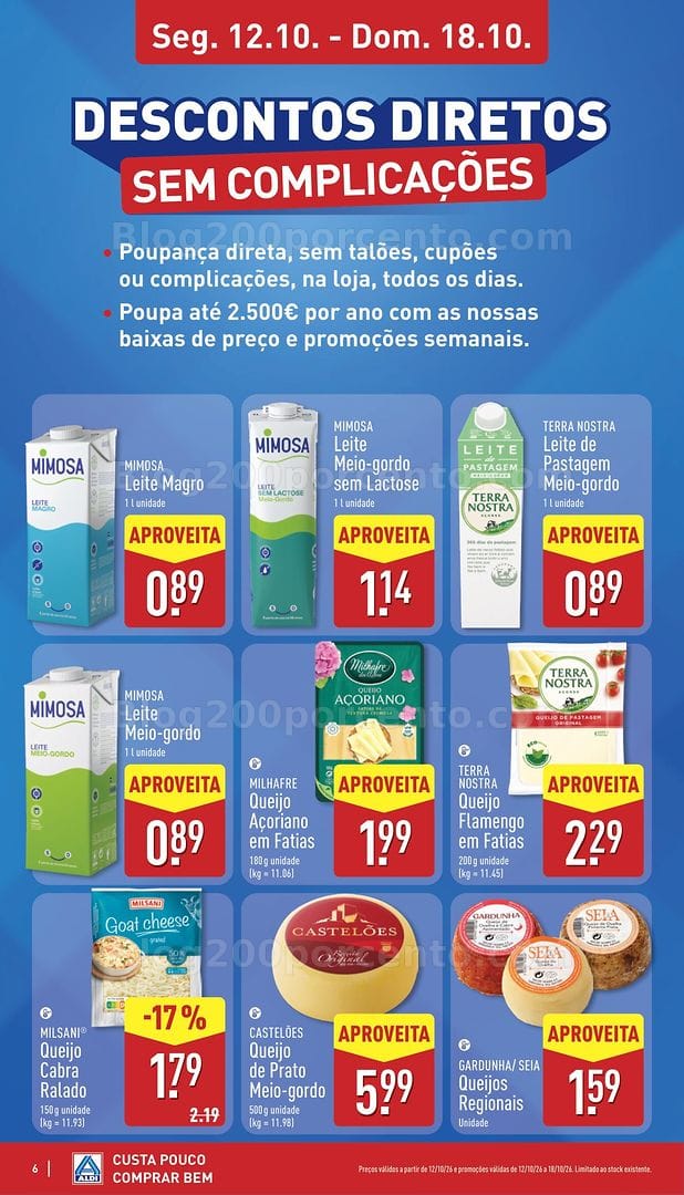 Antevisão Folheto ALDI Promoções de 12 a 18 outubro