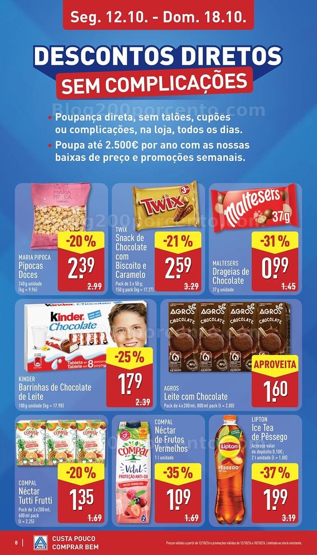 Antevisão Folheto ALDI Promoções de 12 a 18 outubro
