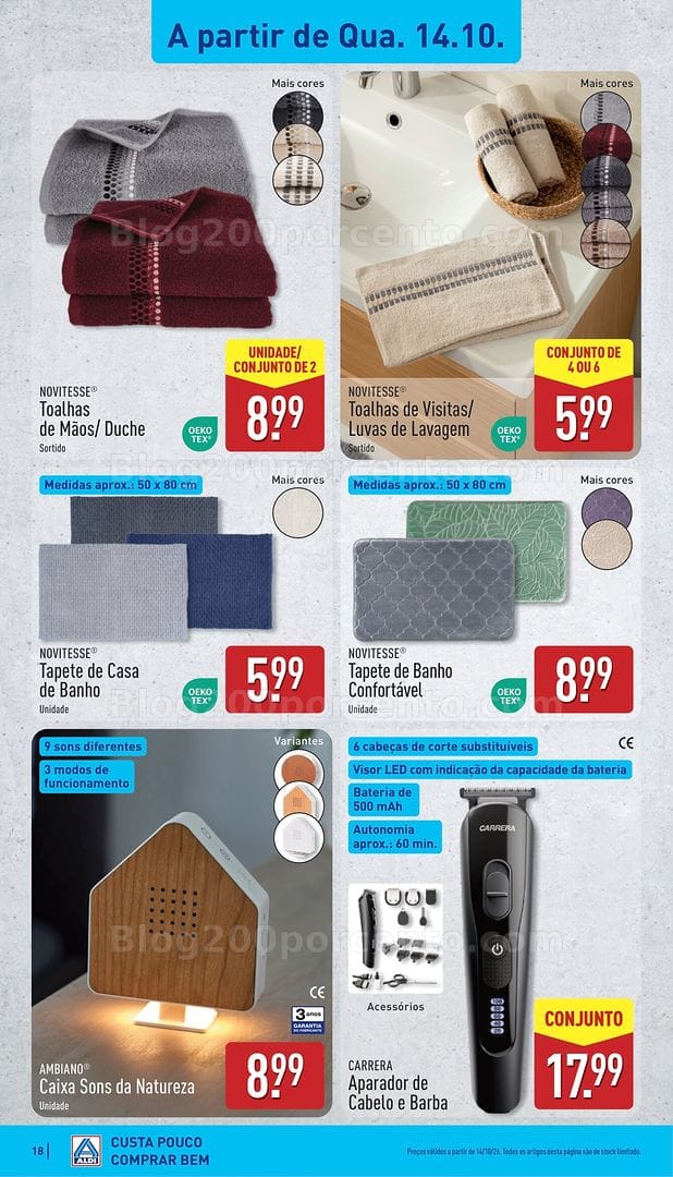 Antevisão Folheto ALDI Promoções de 12 a 18 outubro
