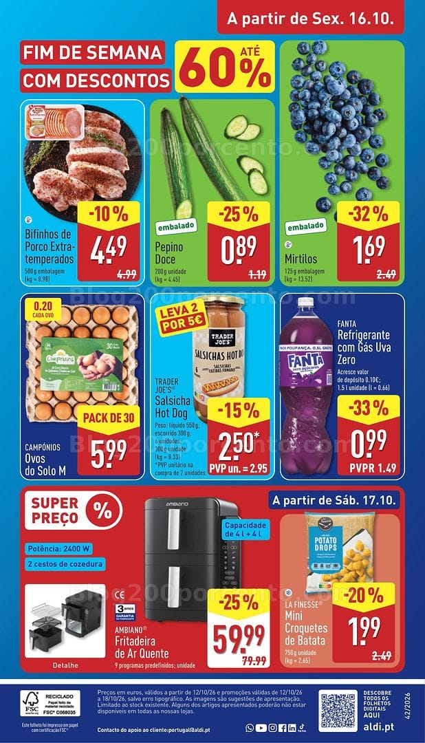 Antevisão Folheto ALDI Promoções de 12 a 18 outubro
