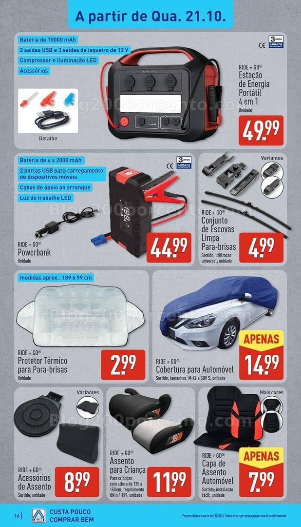 Antevisão Folheto ALDI Bazar Promoções de 21 a 25 outubro