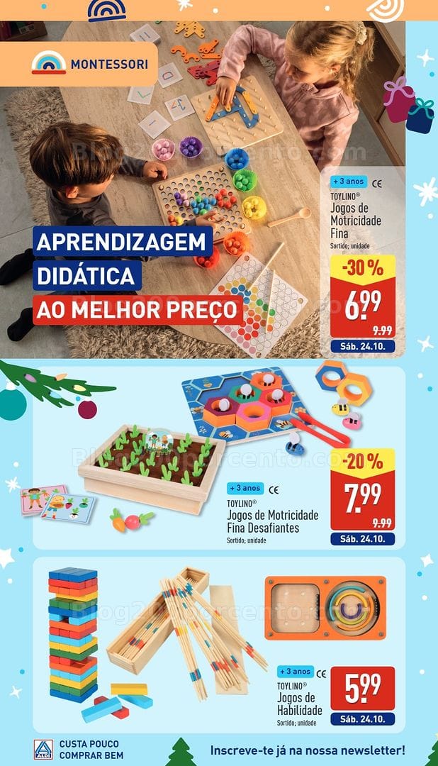 Antevisão Folheto ALDI Catálogo de Brinquedos de Natal - 24 outubro a 19 dezembro