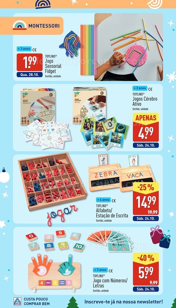 Antevisão Folheto ALDI Catálogo de Brinquedos de Natal - 24 outubro a 19 dezembro