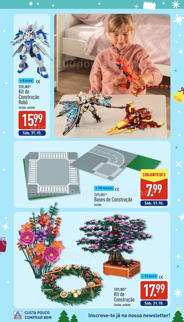 Antevisão Folheto ALDI Catálogo de Brinquedos de Natal - 24 outubro a 19 dezembro