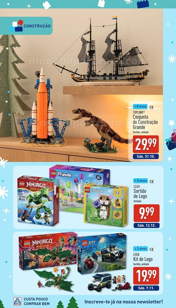 Antevisão Folheto ALDI Catálogo de Brinquedos de Natal - 24 outubro a 19 dezembro