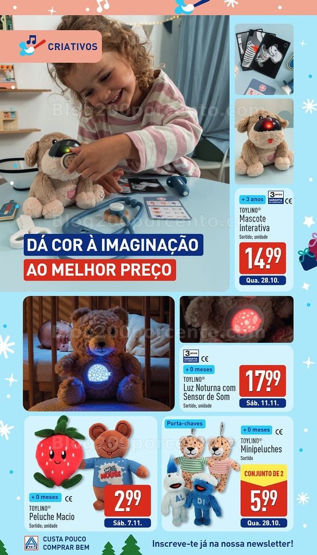 Antevisão Folheto ALDI Catálogo de Brinquedos de Natal - 24 outubro a 19 dezembro