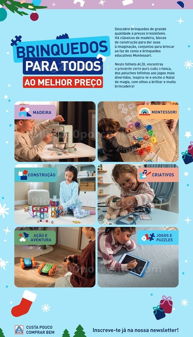 Antevisão Folheto ALDI Catálogo de Brinquedos de Natal - 24 outubro a 19 dezembro