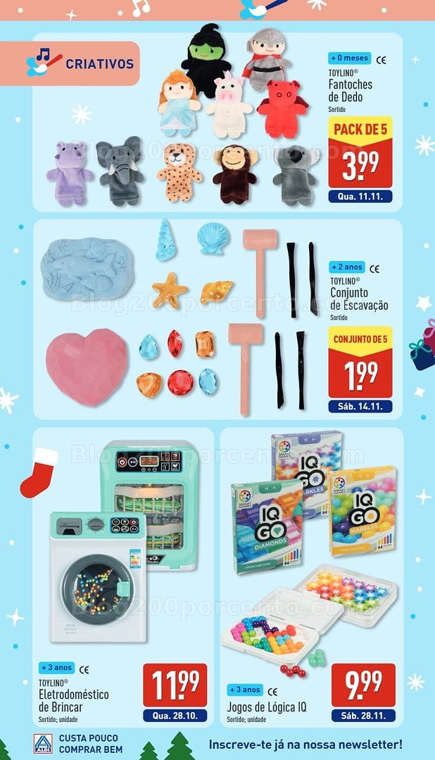 Antevisão Folheto ALDI Catálogo de Brinquedos de Natal - 24 outubro a 19 dezembro