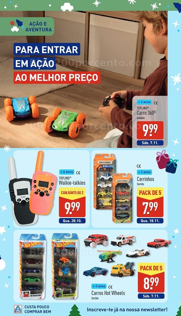 Antevisão Folheto ALDI Catálogo de Brinquedos de Natal - 24 outubro a 19 dezembro