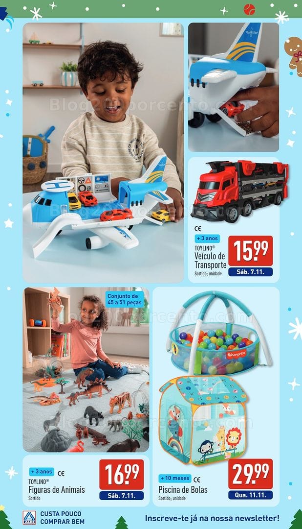 Antevisão Folheto ALDI Catálogo de Brinquedos de Natal - 24 outubro a 19 dezembro